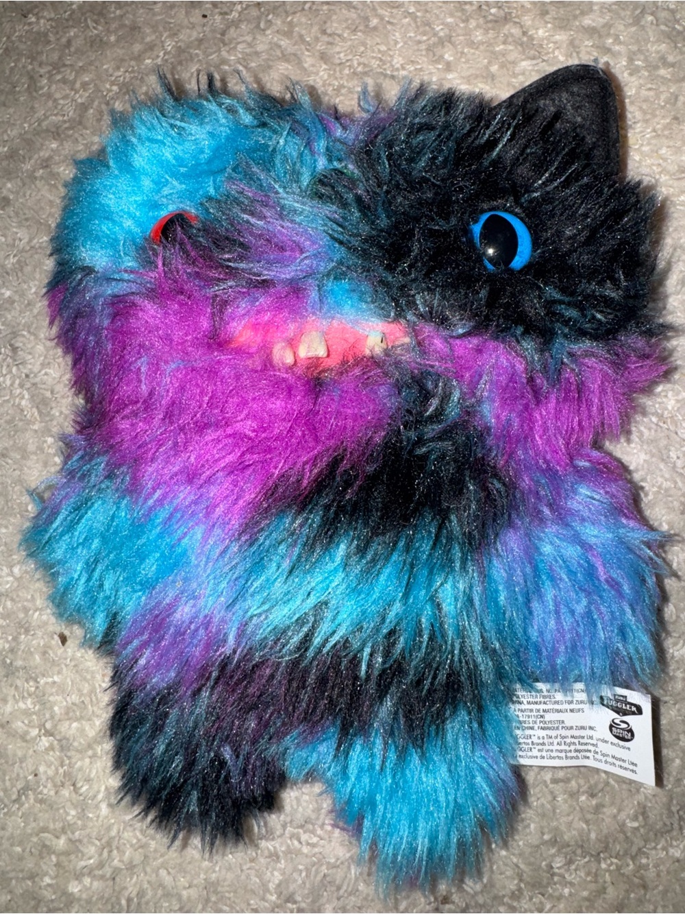 Fuggler Plush Blue, Purple and Black Reek O Cat